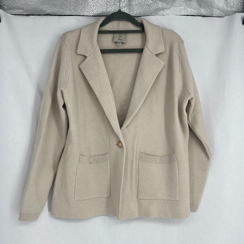 Sioni Cream Knit Blazer